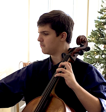 Cellist Ronan Sands will be performing at the Franco Center. Crystal Sands photo