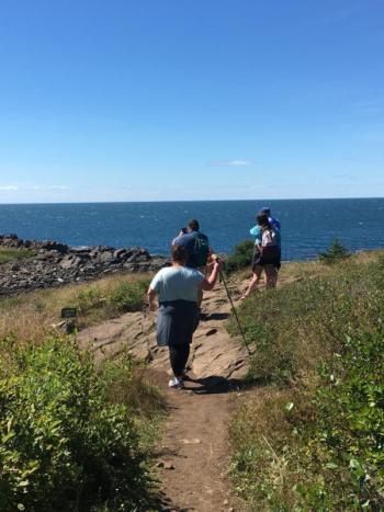 Hiking is the way to see the island. KEVIN BURNHAM/Boothbay Register