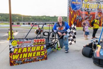 Michael Ramsey in Victory Lane after winning the Champ Kart feature. Jasen Dickey Photography Michael Ramsey in Victory Lane after winning the Champ Kart feature. Jasen Dickey Photography