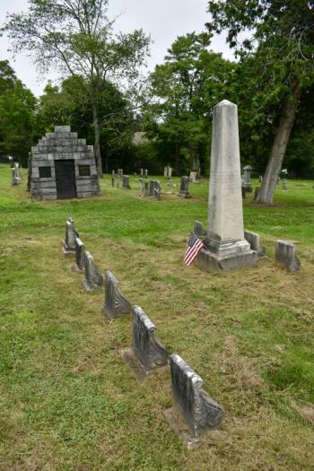The obelisk at Evergreen Cemetery marking the final resting place of Samuel Emerson Smith, Maine’s 10th governor. Nowhere on the memorial stone does it mention Smith served as governor. PHIL DI VECE/Wiscasset Newspaper