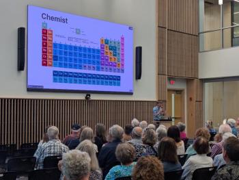 Bigelow presents “PFAS in Casco Bay: Tracking the Fate of Forever Chemicals on Maine’s Coast." CANDI JONETH/Boothbay Register Bigelow addresses PFAS contamination in Casco Bay and beyond