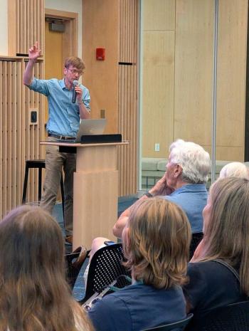 Dr. Christoph Aeppli. CANDI JONETH/Boothbay Register Bigelow addresses PFAS contamination in Casco Bay and beyond