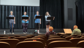 "Bikinis" music rehearsal at Lincoln Theater, Damariscotta. Courtesy of the venue