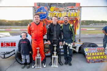 207 Crate Modified Top 3, L-R: Mason Moody, Ryan Phillips, John Ricci and Ryan Neal. Jasen Dickey photo