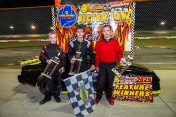 4-Cylinder Pro Top 3, L-R: Jaxson Moreside, Adam Taylor and Jay Plummer. Jasen Dickey photo