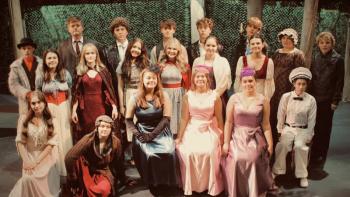 The cast of the Lincoln Academy and Heartwood production of "Into the Woods" opens Oct. 24 at the Poe Theater of Newcastle. Courtesy of Heartwood