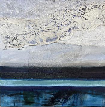 Maine artist Joy Vaughn painting.