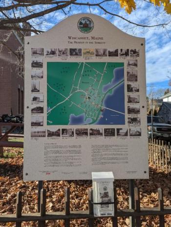 A Wiscasset Museum in the Streets sign. Mary Ellen Barnes photo