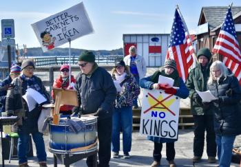 Images from No Kings Day event sponsored by Lincoln County Indivisible Saturday, Match 28 in Wiscasset. PHIL DI VECE/Wiscasset Newspaper