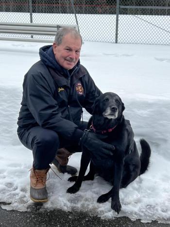 John Merry and canine friend. Cynthia Young photo 