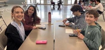 CTL's Mathcounts team at the state competition: Eni Burns, Adeline Inman, Charlie Record and Toby McKenzie. Courtesy photo