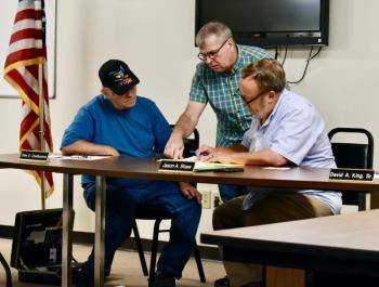 Woolwich selectmen, from left, Dale Chadbourne, Tommy Davis and Jason Shaw. (file photo)