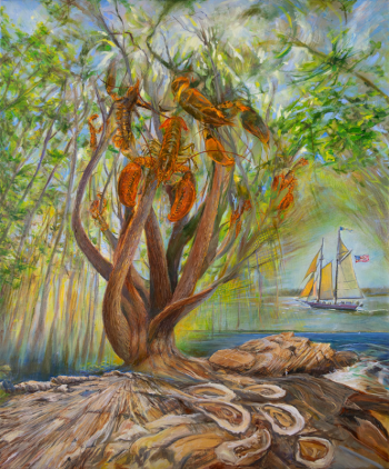 "Pemaquid Feast,” oil on linen by Elizabeth Reed, who will lead a class in still life composition at the Maine Art Gallery. Courtesy of the artist