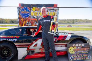 Kelly Moore in Victory Lane following his Pro Stock win. Jasen Dickey Photography 