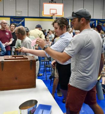 Four hundred and forty-two votes were cast; 284 supported Patten Free Library’s $80,108 request and 158 were opposed. PHIL DI VECE/Wiscasset Newspaper