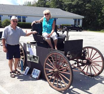 The family-friendly 13th annual OBD Williams-Fossett Vintage Car Show will be Saturday, Aug 8 at the Bristol Consolidated School in Bristol. The inaugural Vintage Show first-place trophy winners in 2012 are pictured with their rare 1909 Sears kit car. Jeff Friedman photo
