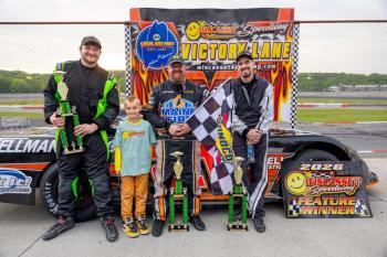 Late Models, from left: Ben Nile, Xander Marble, Shane Clark and Frank Moulton.  Jasen Dickey Photography