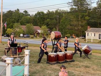 ShinDaiko puts on a live Taiko drum performance on the lawn of the Maine Tasting Center during the 2025 Night Market.  Courtesy photo 