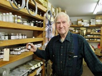 The late Oscar Cronk pictured in his Wiscasset business when he was interviewed by me in May, 2015. (file photo)