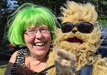 Olde Bristol Days stalwart Deb Arter of Damariscotta returned with her little friend in their 1930 Ford Model-T. Courtesy photo