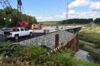 File photo taken during construction of the new Station 46 Bridge in Woolwich that will be renamed the Veterans Memorial Bridge. File photo