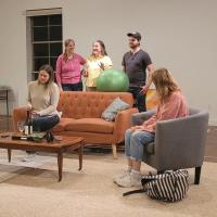 Members of the cast of "Saint Dad" in rehearsal. Courtesy of LCCT