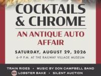 Boothbay Railway Village Cocktails & Chrome August 29th