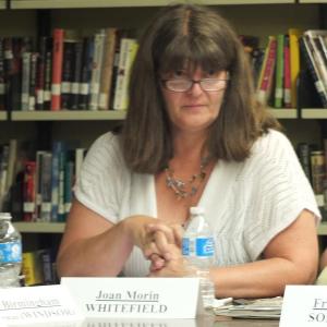 Joan Morin, a Whitefield representative on the RSU 12 school board, joined in a discussion on student performance and dropout rates during a presentation at Wiscasset High School on Aug. 9. JOHN MAGUIRE/Wiscasset Newspaper