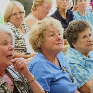 Penny Thumith, center, director of the St. Andrews Auxiliary Thrift Shop, told Auxiliary members that residents can impact St. Andrew's future through the choices they make. “If you don't use it, you lose it.” JOHN EDWARDS/Boothbay Register Penny Thumith, center, director of the St. Andrews Auxiliary Thrift Shop, told Auxiliary members that residents can impact St. Andrew's future through the choices they make. “If you don't use it, you lose it.” JOHN EDWARDS/Boothbay Register, St. Andrews hospital, boothbay, boothbay harbor