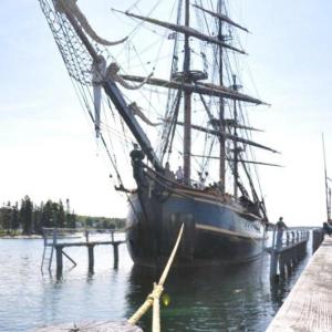 The "HMS Bounty” is in Boothbay Harbor for repairs. BEN BULKELEY/Boothbay Register The "HMS Bounty” is in Boothbay Harbor for repairs. BEN BULKELEY/Boothbay Register