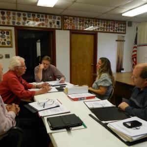 The Wiscasset Withdrawal Committee met with consultants at a meeting September 27. Pictured from left are Consultants Norm Higgins and Raymond Poulin, and Withdrawal Committee members, Selectman Jefferson Slack, Mary Myers, and Jason Downing. CHARLOTTE BOYNTON/Wiscasset Newspaper The Wiscasset Withdrawal Committee met with consultants at a meeting September 27. Pictured from left are Consultants Norm Higgins and Raymond Poulin, and Withdrawal Committee members, Selectman Jefferson Slack, Mary Myers, and Jason Downing. CHARLOTTE BOYNTON/Wiscasset Newspaper