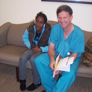 Rose Julie Reby, left, and Dr. Reed Quinn share a light moment days before the surgeon replaced a heart valve of Reby's. Photo courtesy Nancy Call Rose Julie Reby, left, and Dr. Reed Quinn share a light moment days before the surgeon replaced a heart valve of Reby's. Photo courtesy Nancy Call
