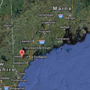 "A" marks the epicenter of the earthquake, about 3 miles west of Hollis Center, Me., and 20 miles west of Portland. Below are initial reactions to the quake from Facebook users on the Wiscasset Newspaper and Boothbay Register pages. "A" marks the epicenter of the earthquake, about 4 miles west of Hollis Center, ME. Below are initial reactions to the quake from Facebook users on the Wiscasset Newspaper and Boothbay Register pages.