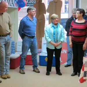 Lincoln County Democratic candidates, from left, Mick Devin, Tim Marks, Chris Johnson, Lisa Miller and Mary Trescot at the November 11 reception. Lincoln County Democratic candidates, from left, Mick Devin, Tim Marks, Chris Johnson, Lisa Miller and Mary Trescot at the November 11 reception.