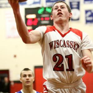 Dale Peaslee finishes a layup. Peaslee finished with 19 points. Courtesy of Brion Controvillas