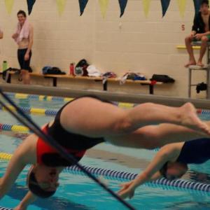 Alyssa Urquhart dives into competition with Belfast. Courtesy of John Anzalone