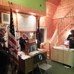 Wiscasset resident Paul Foley, left, and Wiscasset American Legion Post 54 members hope to raise funds for heating assistance for families struggling to get by this winter. JOHN MAGUIRE/Wiscasset Newspaper 