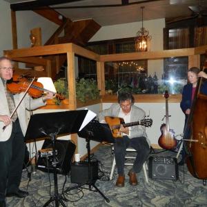 The jazz trio 14 Strings entertain at Morris Farm's Winter's Moon celebration at the LeGarage Restaurant February 25.