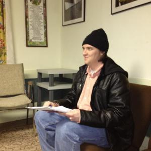Alna resident Adam St. Jean speaks with selectmen March 7. SUSAN JOHNS/Wiscasset Newspaper