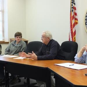 From left to right: Wiscasset Police Sgt. Kathy Williams; Betsy Pratt, Director of the Lincoln County Animal Shelter; Commission chairman William Blodgett; and Commissioner Mary Trescot.