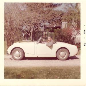 Dr. John Andrews in his Austin Healey Sprite in 1959. Courtesy of Rupe Neily Dr. John Andrews in his Austin Healey Sprite in 1959. Courtesy of Rupe Neily