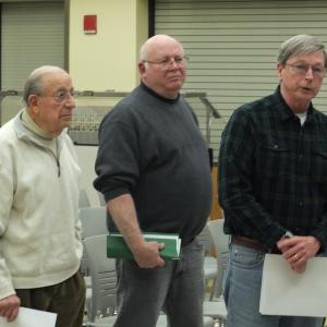 Westport Island Withdrawal Committee members, from left, Mort Mendes, Jerry Bodmer and Dennis Dunbar appeal to the RSU 12 Board of Directors during the March 14 meeting to agree to a transportation contract for island students. JOHN MAGUIRE/Wiscasset Newspaper