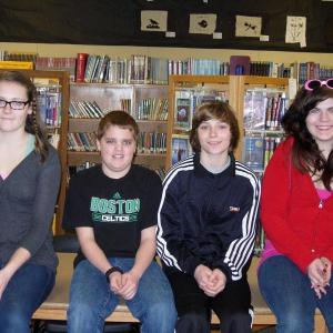Winners in the Modern Woodmen of America speech contest at the Wiscasset Middle School include, left to right, Brooke Carlton-Wagstaff, Caleb Gabriele, Tyler Peaslee and Skyler Stickney. Courtesy of Wiscasset Middle School