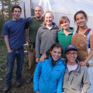 Workers include: front row, left to right, Olivia Knox of Greensboro, N.C. and Andrew Hollyday of Cape Elizabeth; back row, left to right, Jeremy Epstein of Brookline, Mass., Bill Hinkley (math teacher) of Waldoboro, Phoebe Chatfield of Lincoln, Mass., Izzy Ruffin of Milo and Emmy Longnecker of South Portland. Courtesy of Chewonki Workers include: front row, left to right, Olivia Knox of Greensboro, N.C. and Andrew Hollyday of Cape Elizabeth; back row, left to right, Jeremy Epstein of Brookline, Mass., Bill Hinkley (math teacher) of Waldoboro, Phoebe Chatfield of Lincoln, Mass., Izzy Ruffin of Milo and Emmy Longnecker of South Portland. Courtesy of Chewonki