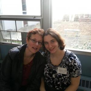 Nancy Call, left, of Dresden, and daughter Helen Call last month at an academic awards banquet at the University of Maine at Orono. The younger Call won a pair of awards. Courtesy of Nancy Call