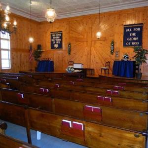 The interior of the Barters Island Baptist Church. Courtesy of Pastor Rich Azud The interior of the Barters Island Baptist Church. Courtesy of Pastor Rich Azud