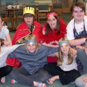 The cast of “The Emperor and the Nightingale” includes, from left, front row: Lily, Brooke, Amathyst, and Kayla; back row: Gwen, Kyle, Paige and Gabby. Courtesy of Wiscasset Primary School The cast of “The Emperor and the Nightingale” includes, from left, front row: Lily, Brooke, Amathyst, and Kayla; back row: Gwen, Kyle, Paige and Gabby. Courtesy of Wiscasset Primary School