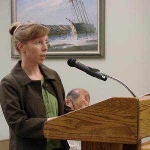 Town Planner Misty Parker tells selectmen about a proposed adult entertainment ordinance. SUSAN JOHNS/Wiscasset Newspaper