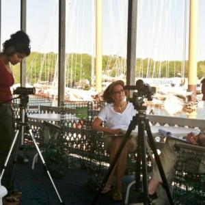 Cherie Scott, Member Services & Event Manager at the Boothbay Harbor Region Chamber of Commerce, Laura Francis, Food & Beverage Manager at the Coastal Maine Botanical Gardens and Andrew Luke, Chairman of Windjammer Days Festival. Courtesy of Angie Helton