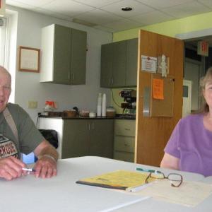 Pictured are Carl Hewitt, new Chair of the Trustees, and Julie Bellefleur, new Senior Center chef. Courtesy of Doc Schilke Pictured are Carl Hewitt, new Chair of the Trustees, and Julie Bellefleur, new Senior Center chef. Courtesy of Doc Schilke
